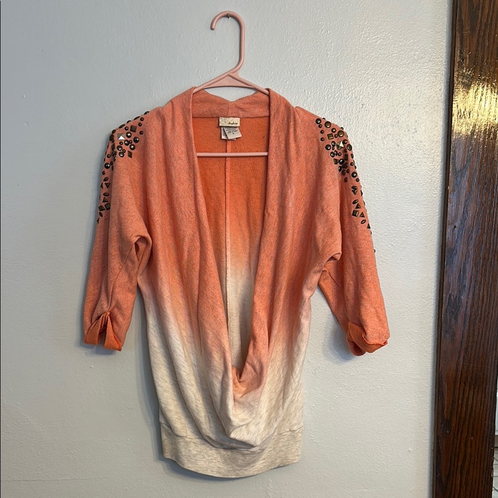 Daytrip / Buckle Scoop Neck Coral Sweatshirt - size Small